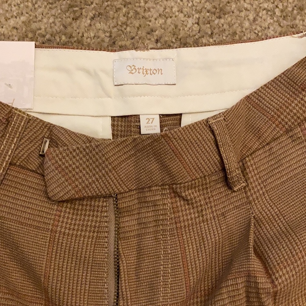 Brixton -wide leg Khaki pants